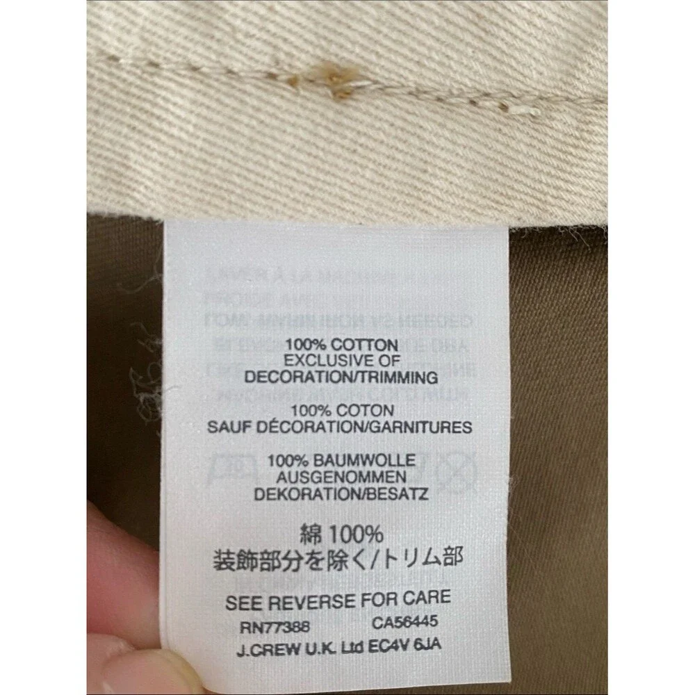 J. Crew Men's Broken In 770 Khaki Tan Pants Sz 36” W Lighthouse Embroidered